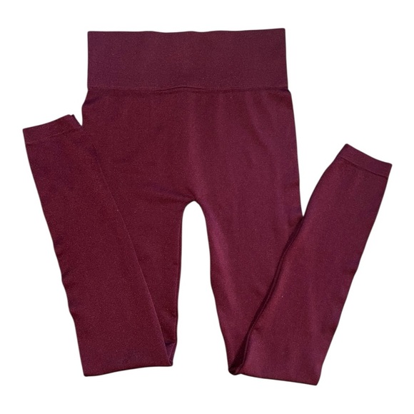 Sofra Burgundy Leggings – One Size (Fits S–XL) - Picture 2 of 4